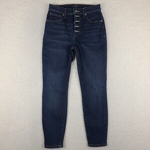 Lucky Brand Jeans Womens 6/28 Ankle Blue High Rise Skinny Bridgette Button Fly